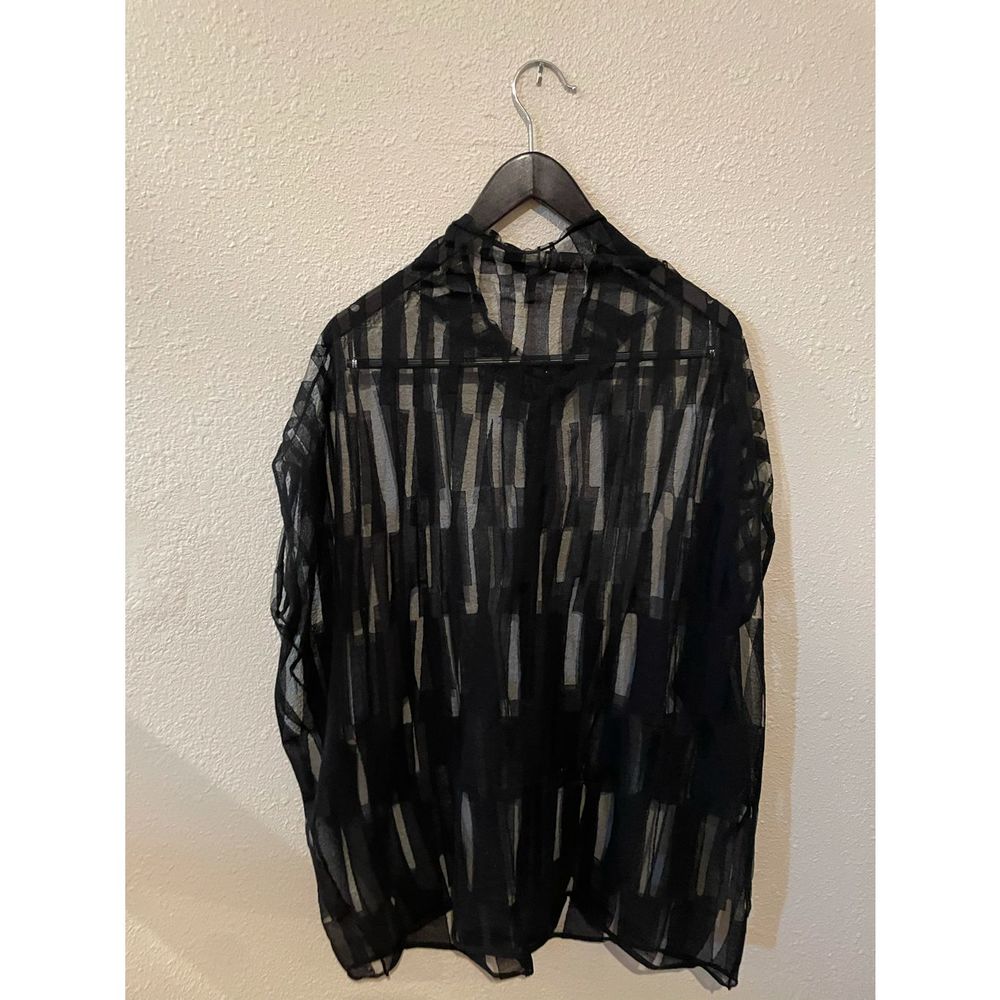 Oska black sheer button up top - Picture 6 of 6